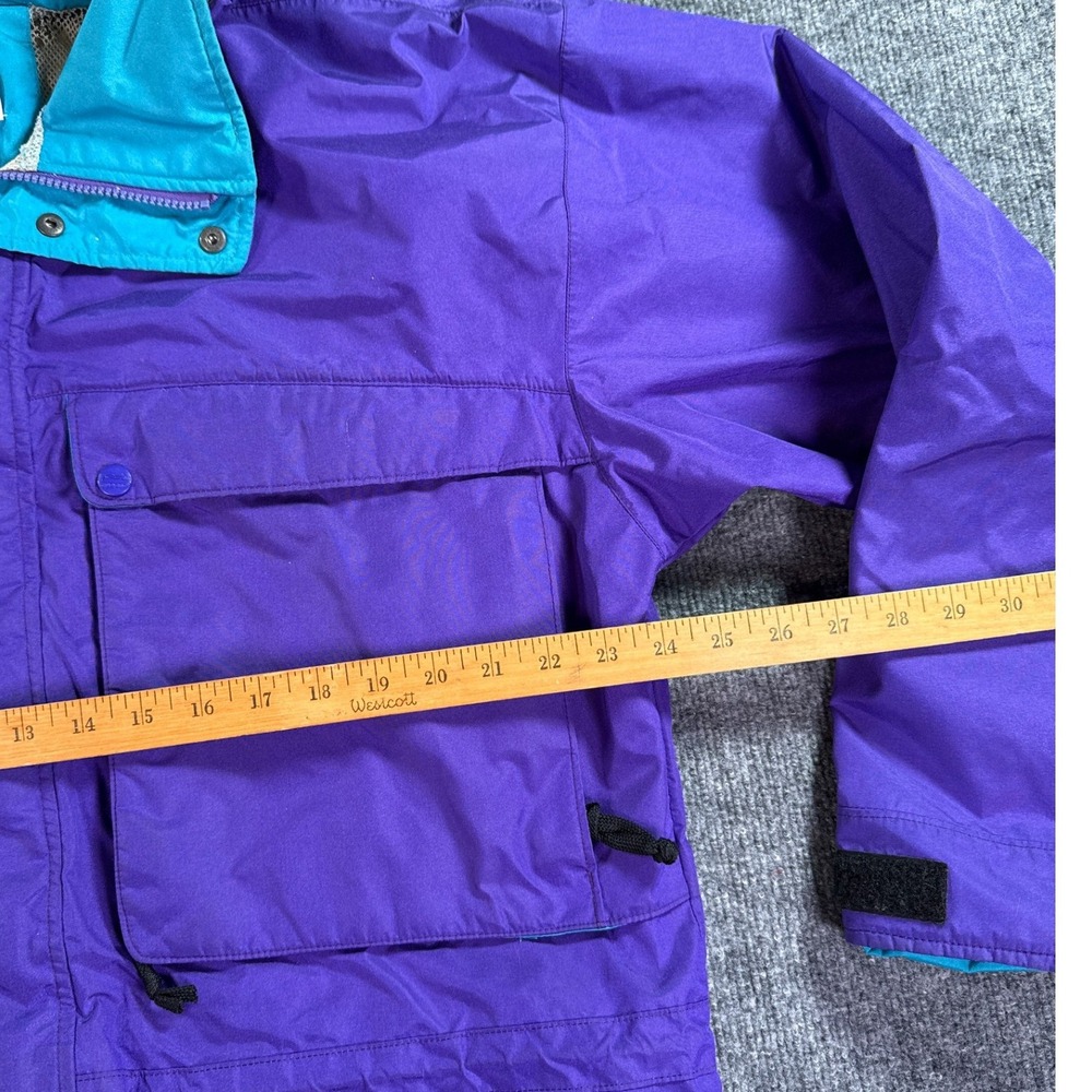 Vintage LL Bean Mountain Parka Jacket Mens XL Purple Teal 90s Made in USA - Picture 6 of 15